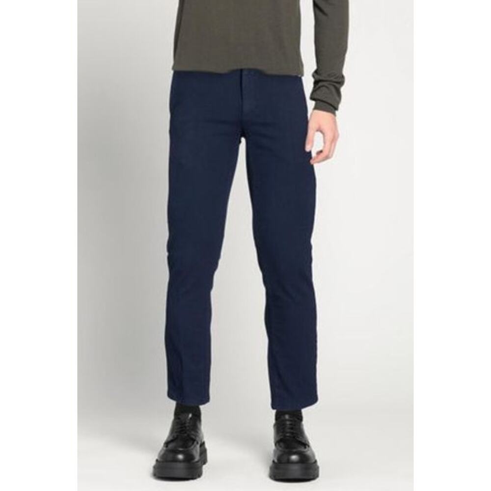 Teleria Zed Mens Sartorial Art Pants Size 35 Navy Blue Italian Business Casual